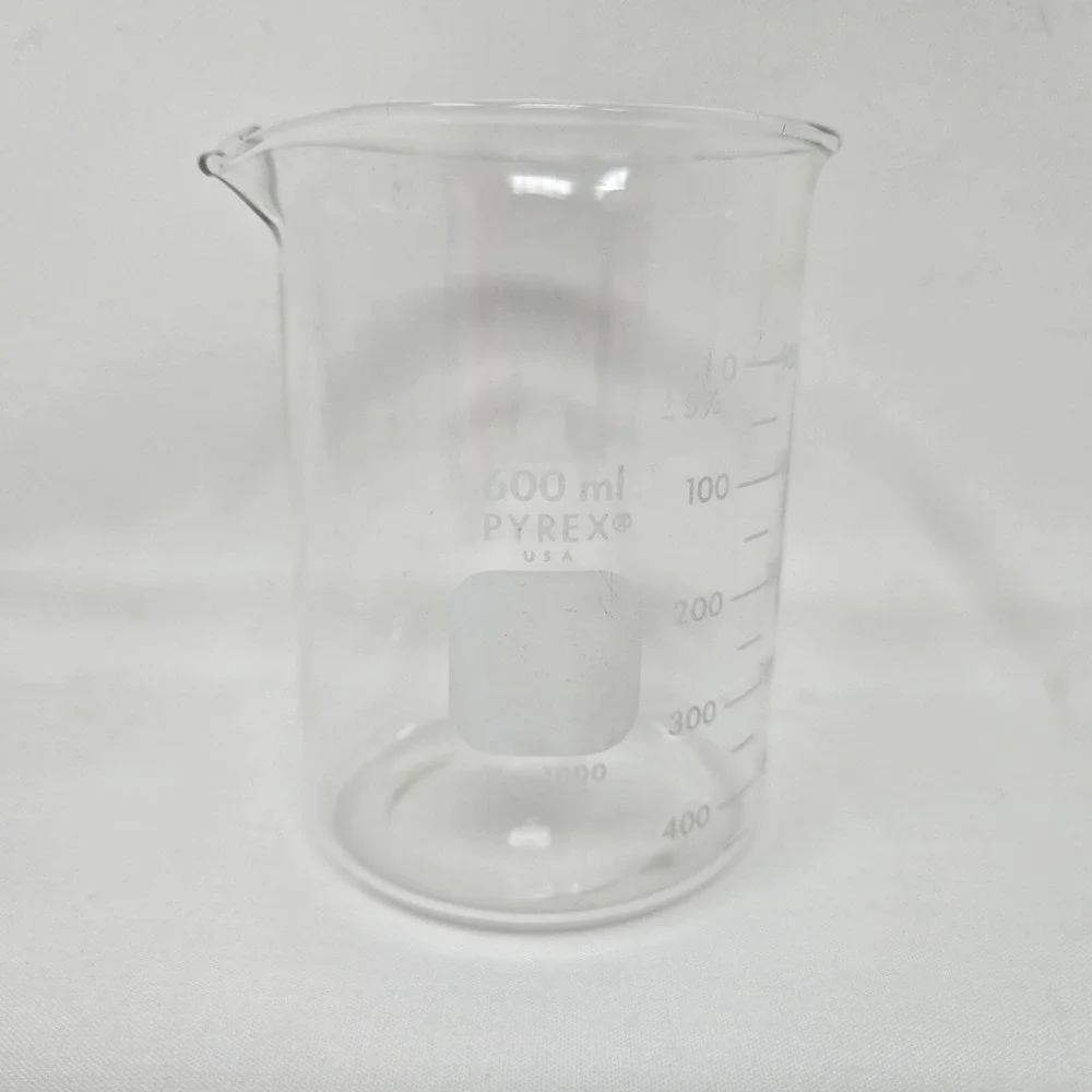 600ml Pyrex Glass Beaker Heavy Duty 2.5 Cups No. 1000 Clear Vintage Pyrex